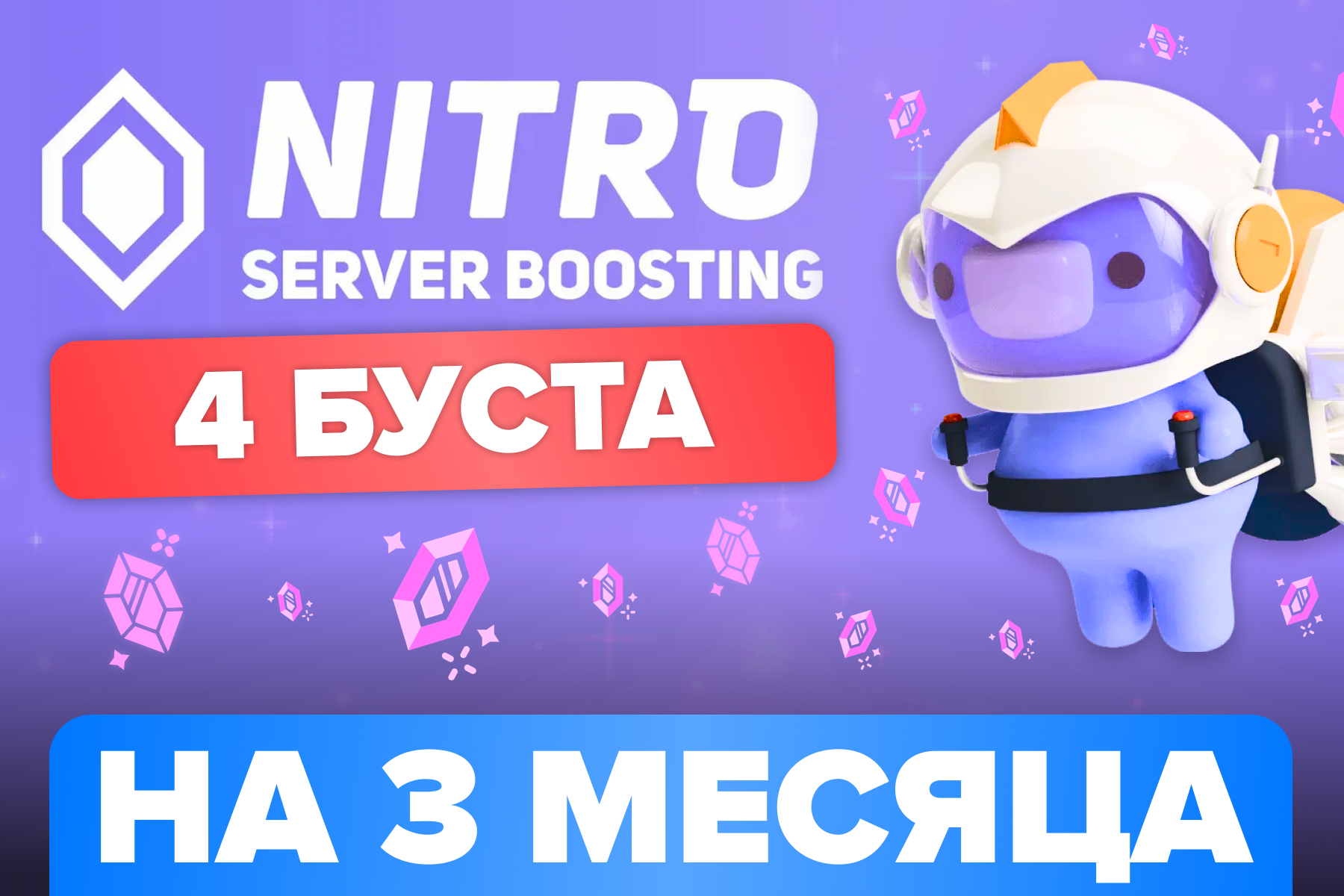 Discord Server Boosting 4 буста